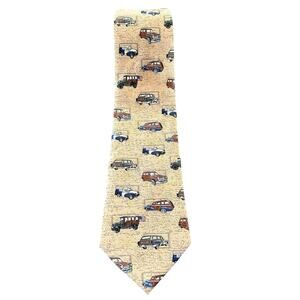 Tango by Max Raab Tie One Size Tan 100% Silk Americana Series Woodies 1928-1961